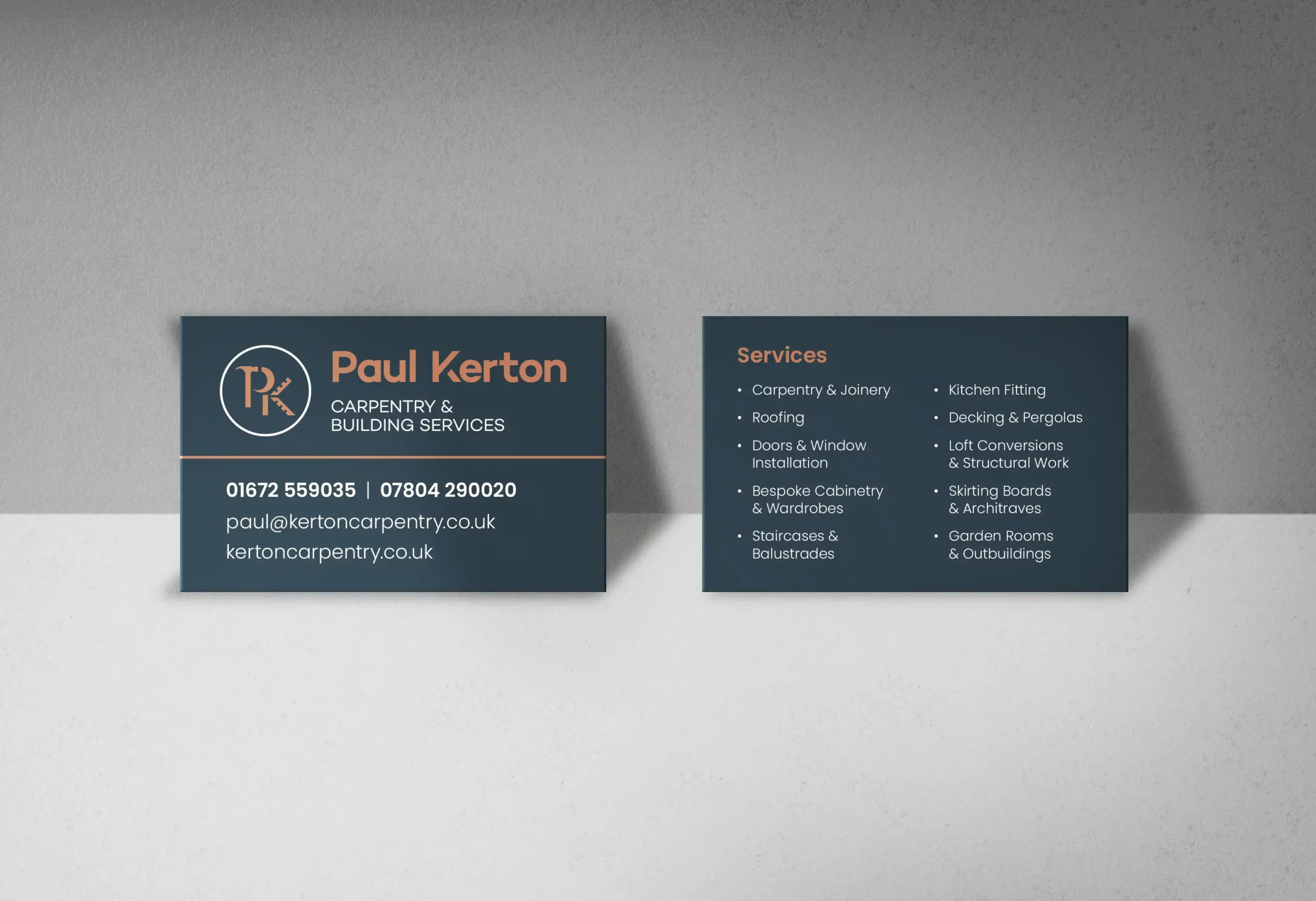 Paul Kerton Business Card Design