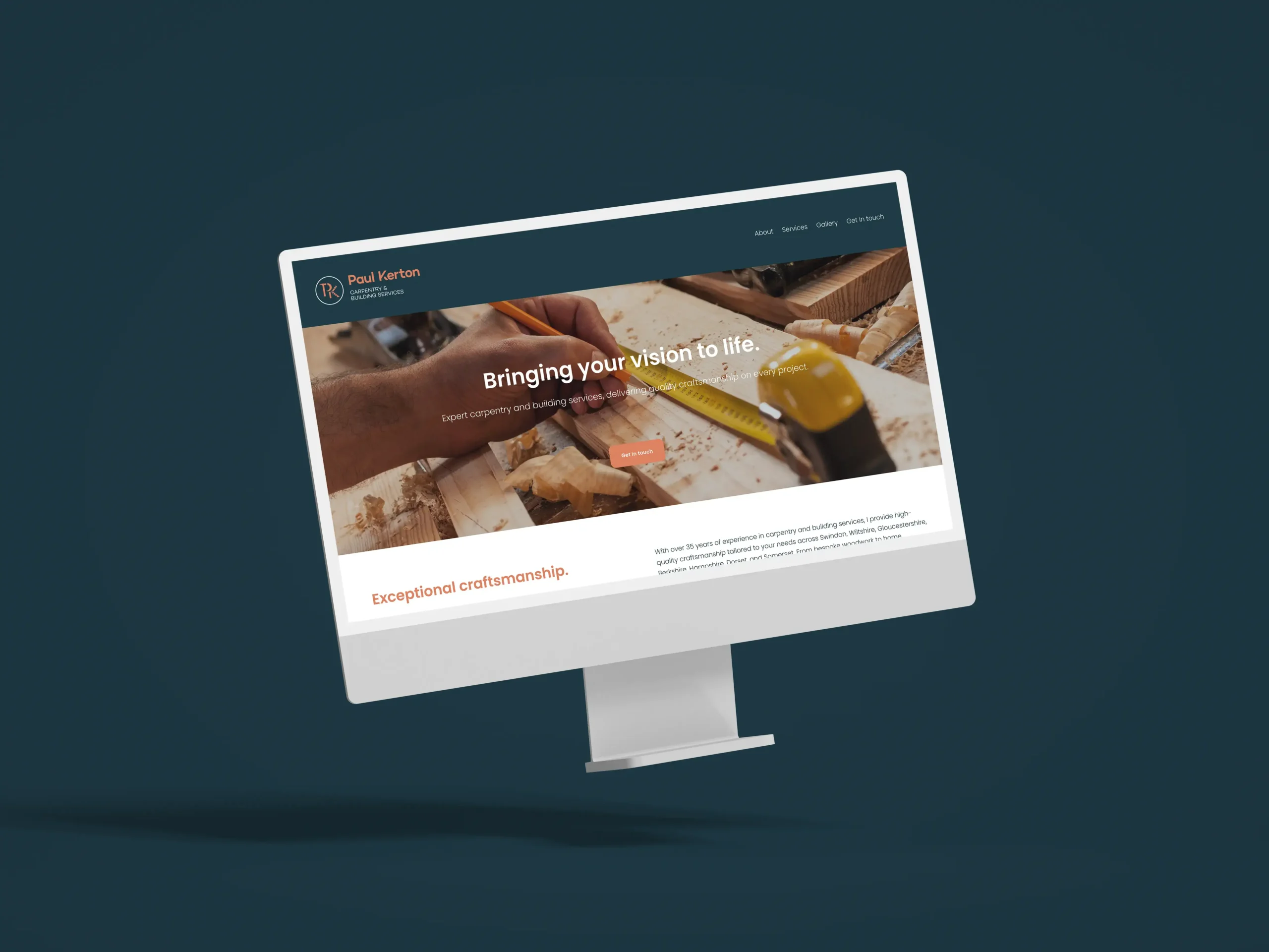 Paul Kerton Website Mockup